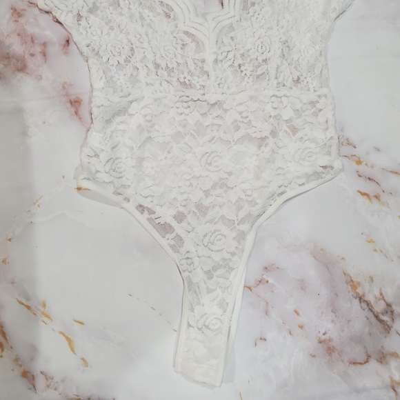 White lace bodysuit lingerie sexy lingerie Sexy Top - Picture 10 of 10